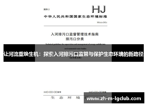 让河流重焕生机：探索入河排污口监管与保护生态环境的新路径